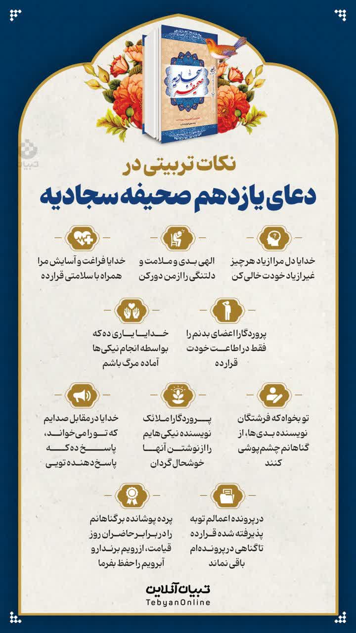 اینفوگرافی/ دعای یازدهم صحیفه سجادیه